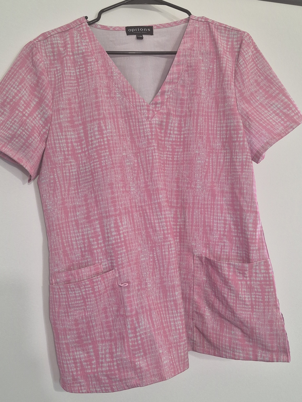 Options Pink V-Neck Women's Scrub Top